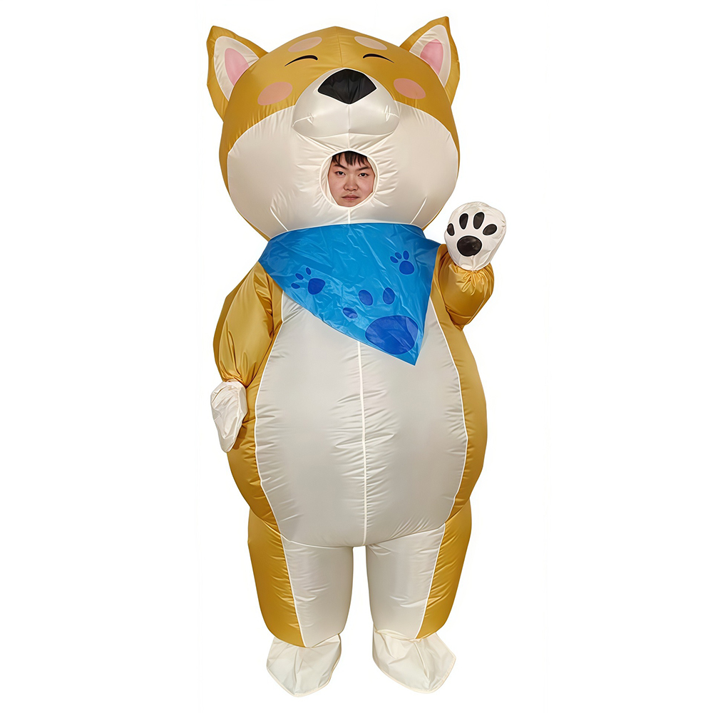 Cosplay Prop Business - Fantasia Inflável de Cachorro Amarelo com