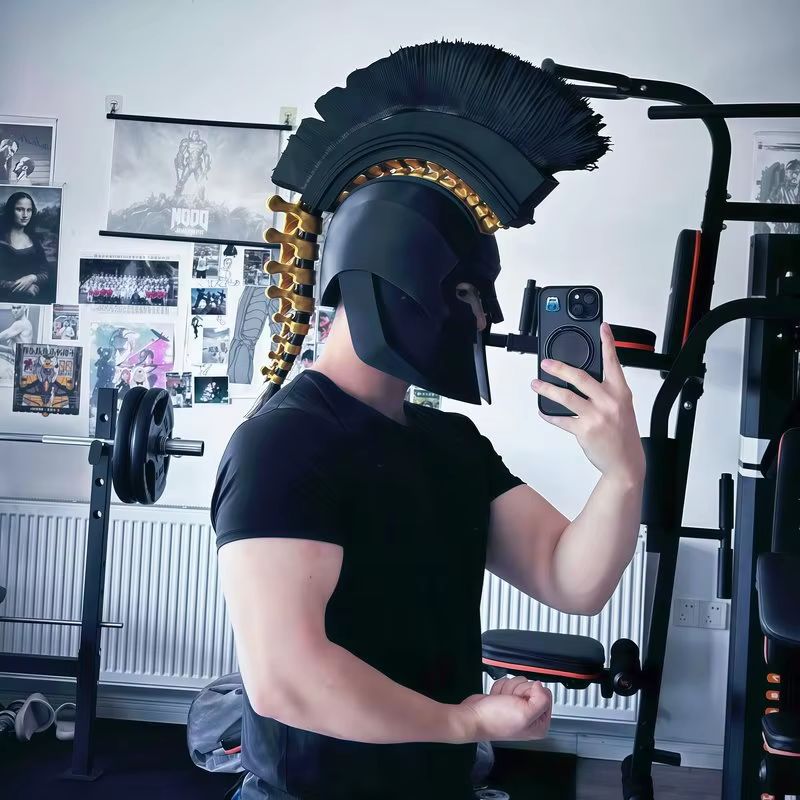 Cosplay Prop Display - Capacete Agamemnon de Odisseia, Máscara Facial