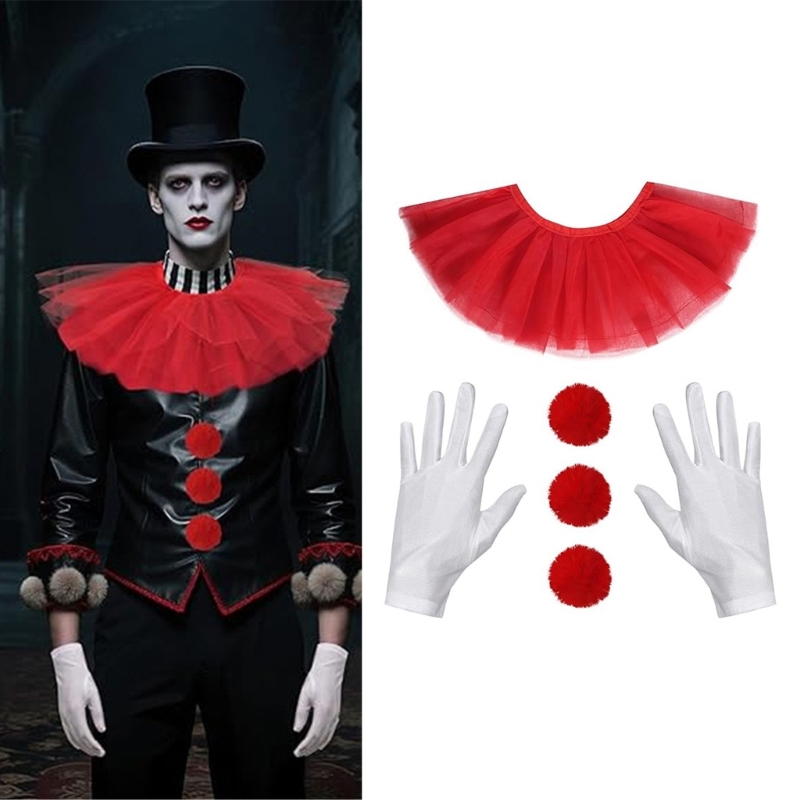 Cosplay Prop Kit - 5 Pçs/set Acessórios Trajes Palhaço Halloween