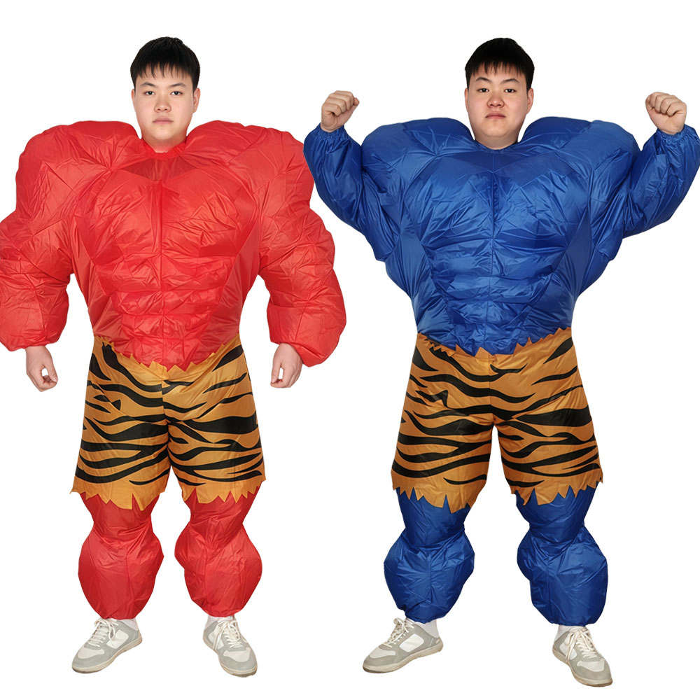 Cosplay Prop Business - Fantasia Inflável de Homem Musculoso Azul