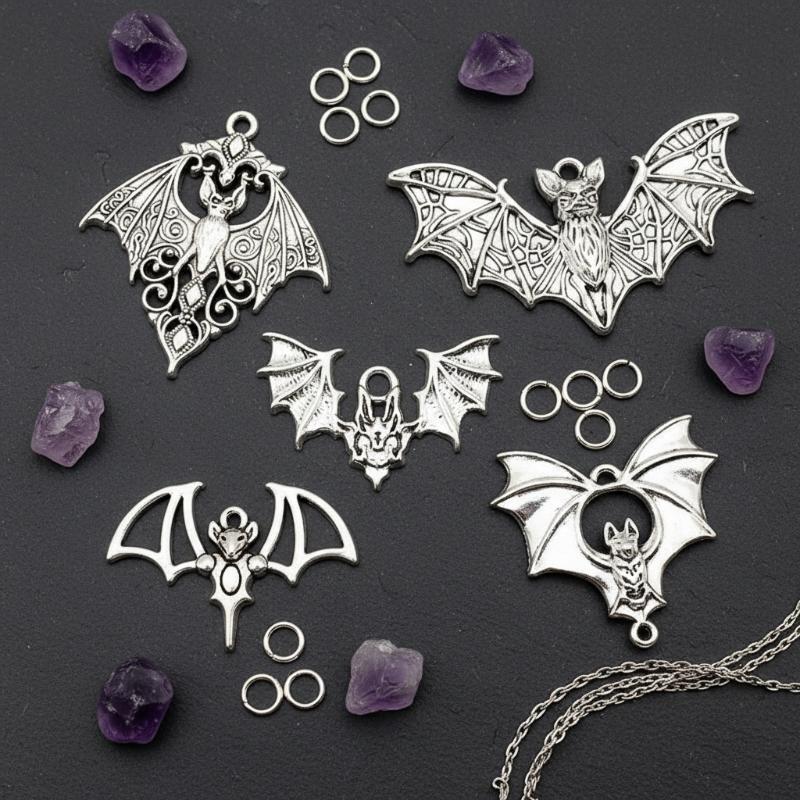 # 4 Peças de Pingentes Góticos - Cosplay Bat Prop avaliação e preço