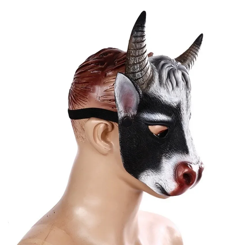 Máscara de cabeça de vaca anim - Cosplay Prop Foam avaliação e preço